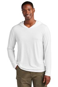 District Perfect Tri Long Sleeve Hoodie DM139 (Color: White, size: XL)